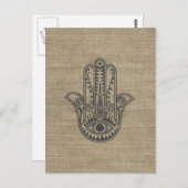 HAMSA Hand des Fatima-Symbols Amulet Postkarte (Vorne/Hinten)