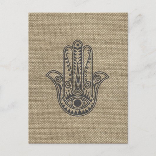 HAMSA Hand des Fatima-Symbols Amulet Postkarte (Vorderseite)