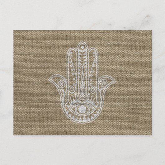 HAMSA Hand des Fatima-Symbols Amulet Postkarte (Vorderseite)