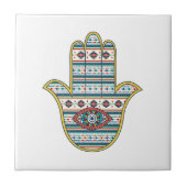HAMSA Hand des Fatima-Symbols Fliese (Vorderseite)