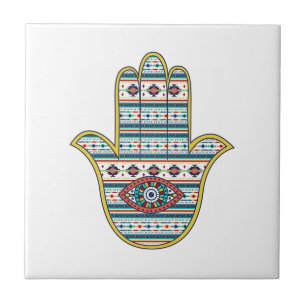 HAMSA Hand des Fatima-Symbols Fliese