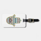 HAMSA Hand des Fatima-Symbols Gepäckanhänger (Vorderseite horizontal)