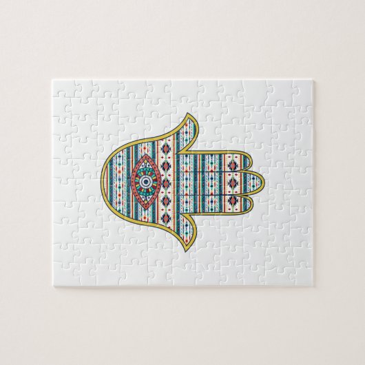 HAMSA Hand des Fatima-Symbols Puzzle (Horizontal)