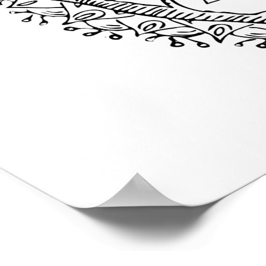 Hamsa Hand Evil Eye Aduloring Poster (Ecke)