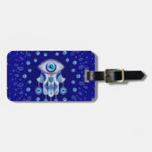Hamsa Hand-Evil Eye Amulet Gepäckanhänger (Vorderseite horizontal)