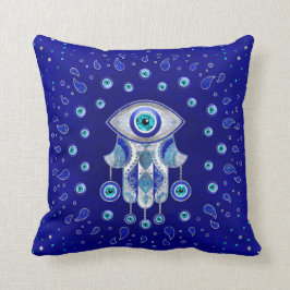 Hamsa Hand-Evil Eye Amulet Kissen