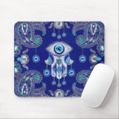 Hamsa Hand-Evil Eye Amulet Ornament Mousepad (Mit Mouse)