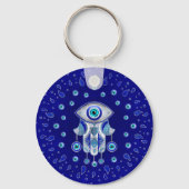 Hamsa Hand-Evil Eye Amulet Schlüsselanhänger (Vorderseite)