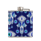 Hamsa Hand-Evil Eye Pattern Flachmann (Rückseite)