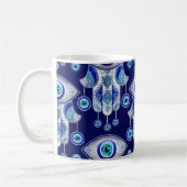 Hamsa Hand-Evil Eye Pattern Kaffeetasse (Links)