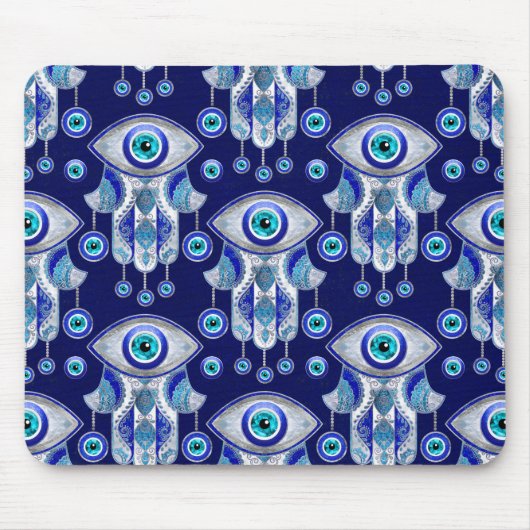 Hamsa Hand-Evil Eye Pattern Mousepad (Vorne)