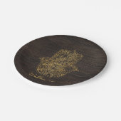 HAMSA Hand Fatima Symbol Amulet Design Pappteller (Schrägansicht)