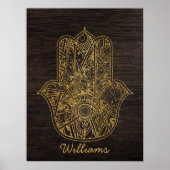 HAMSA Hand Fatima Symbol Amulet Design Poster (Vorne)