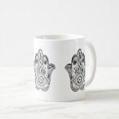 Hamsa Hand gezeichnet Kaffeetasse (VorderseiteRechts)