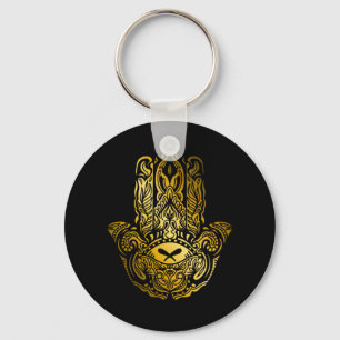 Hamsa Hand - Golden Arabic Amulet Schlüsselanhänger