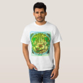 Hamsa Hand Green Lotus T - Shirt (Vorne ganz)