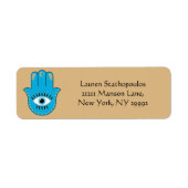 Hamsa Hand griechisches Evil Eye Blue (Vorne)