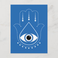 Hamsa Hand griechisches Evil Eye Blue