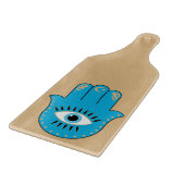 Hamsa Hand griechisches Evil Eye Blue Schneidebrett (Ecke)