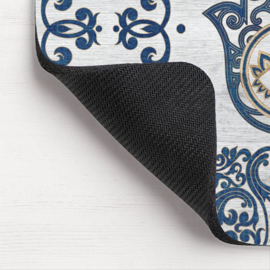 Hamsa Hand - Hand des Fatima-Blauholzes Mousepad (Ecke)