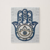 Hamsa Hand - Hand des Fatima-Blauholzes Puzzle (Vertikal)