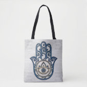 Hamsa Hand - Hand des Fatima-Blauholzes Tasche (Vorderseite)