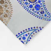 Hamsa Hand - Hand Fatima auf Mutter der Perle Fleecedecke (Ecke)