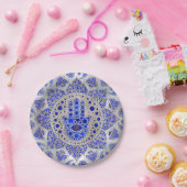 Hamsa Hand - Hand Fatima auf Mutter der Perle Pappteller (Party)