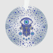 Hamsa Hand - Hand Fatima Lapis Lazuli und Silber Ornament (Vorderseite)