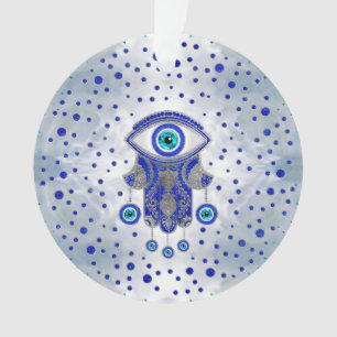 Hamsa Hand - Hand Fatima Lapis Lazuli und Silber Ornament