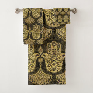 Hamsa Hand - Hand Fatima Muster Badhandtuch Set