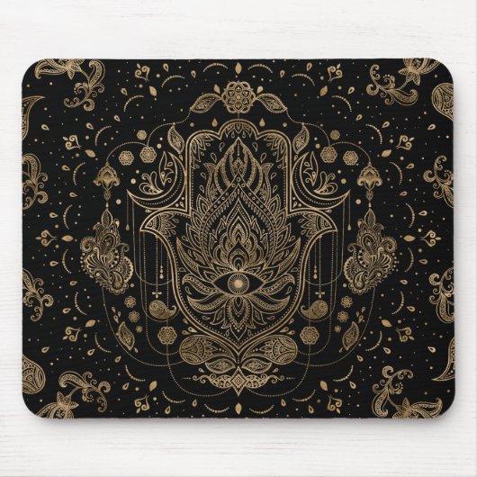 Hamsa Hand-Hand Fatima Ornament Mousepad (Vorne)