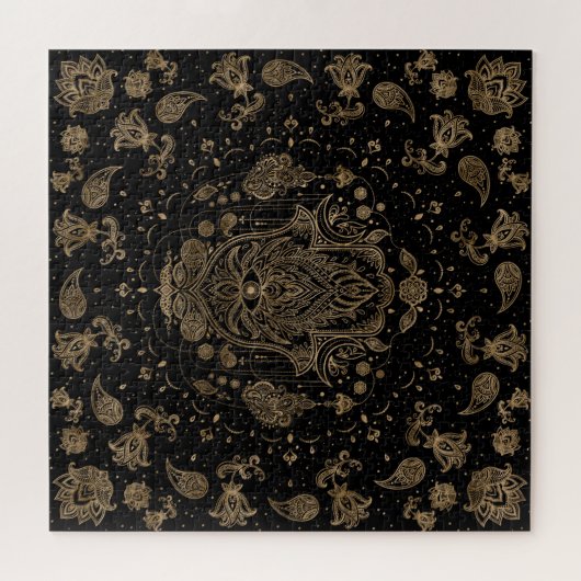 Hamsa Hand-Hand Fatima Ornament Puzzle (Horizontal)