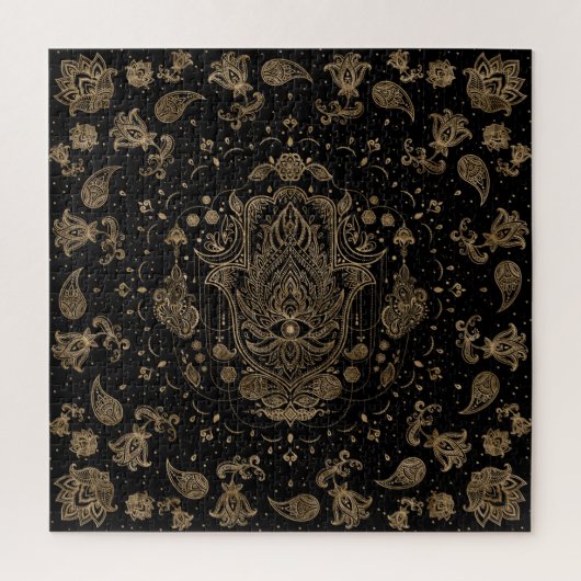 Hamsa Hand-Hand Fatima Ornament Puzzle (Vertikal)