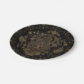 Hamsa Hand-Hand-Hand-Fatima-Ornament Pappteller (Schrägansicht)