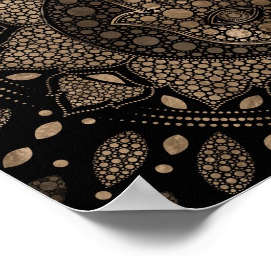 Hamsa Hand - Hand of Fatima in Lotus mandala Poster (Ecke)