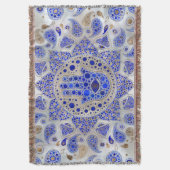 Hamsa Hand - Hand von Fatima auf Mutter von Pearl Decke (Vorderseite Vertikal)