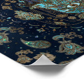 Hamsa Hand - Hand von Fatima Blue Gemstones Poster (Ecke)