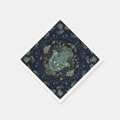 Hamsa Hand - Hand von Fatima Blue Gemstones Serviette (Ecke)