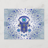 Hamsa Hand - Hand von Fatima Lapis Lazuli und Silb Postkarte (Vorderseite)