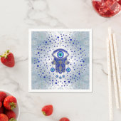 Hamsa Hand - Hand von Fatima Lapis Lazuli und Silb Serviette (Beispiel)