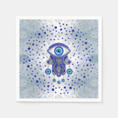 Hamsa Hand - Hand von Fatima Lapis Lazuli und Silb Serviette (Vorderseite)