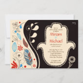 HAMSA HAND Jüdische Einladung zur Hochzeit (Vorderseite)