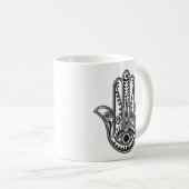 Hamsa Hand Kaffeetasse (VorderseiteRechts)