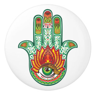 Hamsa Hand Keramikknauf