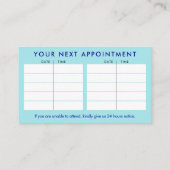 Hamsa Hand - Lapis Lazuli und Blue Kristall Visitenkarte (Rückseite)