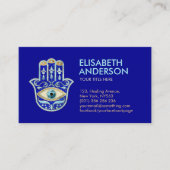 Hamsa Hand - Lapis Lazuli und Blue Kristall Visitenkarte (Vorderseite)