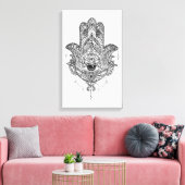 Hamsa Hand Leinwanddruck (Insitu (Wohnzimmer))