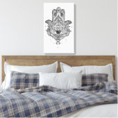 Hamsa Hand Leinwanddruck (Insitu (Schlafzimmer))