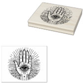 Hamsa Hand mit Augenkunstdarstellung Gummistempel (Stempel)